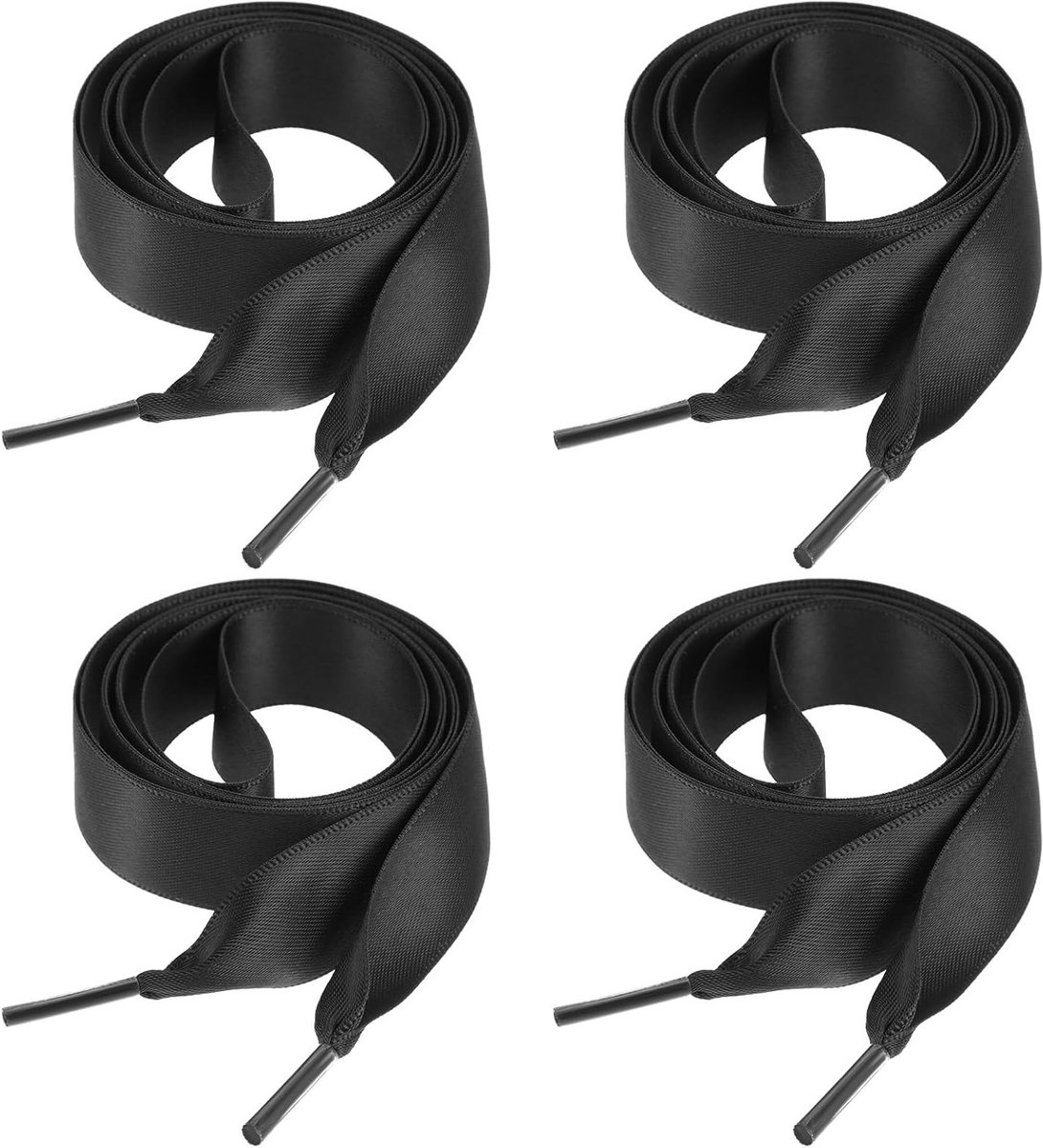 Set van 2 Paar Satijnen Veters van 120 cm, Zachte en Gladde Veters voor Sneakers en Boots, Modieuze Schoenveters voor Stijlvolle Schoenen
