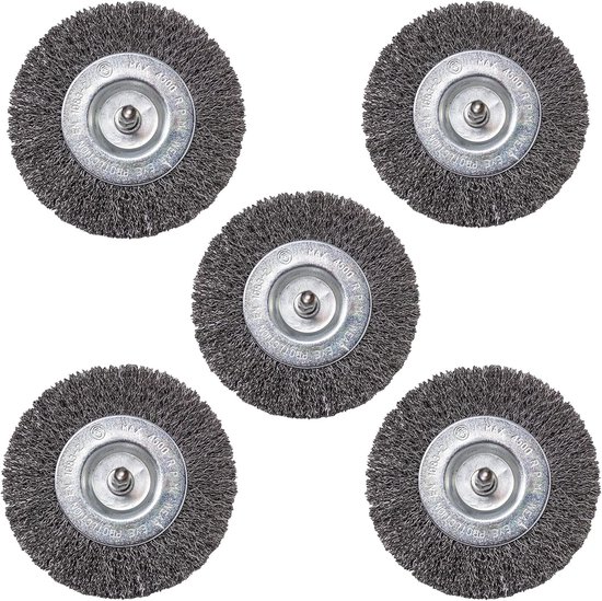 Voegenborstels Sets - Nylon Metaal - Voegen Reinigen - Voor Hardnekkig Vuil - 10 cm Diameter - Nylon Metaal — afbeelding 3
