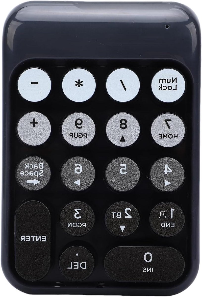 Numeriek Toetsenblok - Extra Numpad - Efficiënte Data Invoer - Dubbele Verbindingsmodus - 18 Toetsen - Zwart