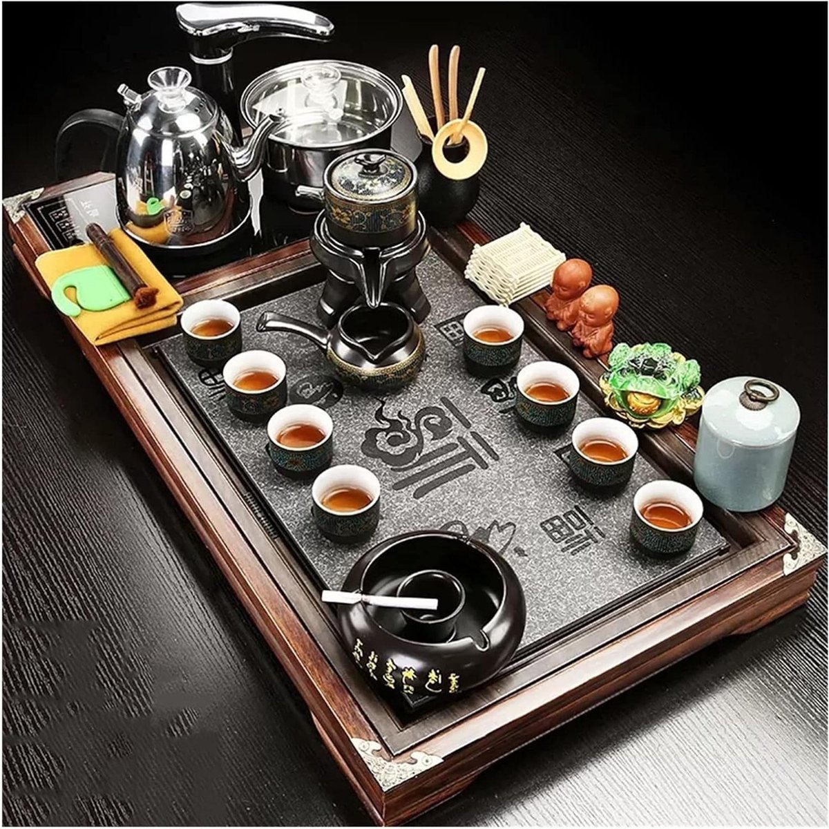 Handgemaakte Theeset - Keramisch Servies - Chinese Theeceremonie - Automatische Boiler - 5
