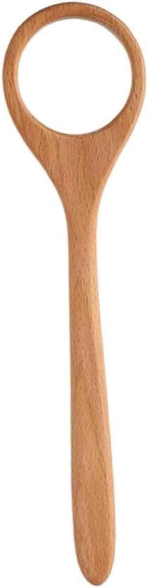 Houten Roerstok - Bakmixer Garde - Zuurdesem Brood Maken - Ergonomische Antislip Grip - 30.5 cm Lengte - Lichtbruin