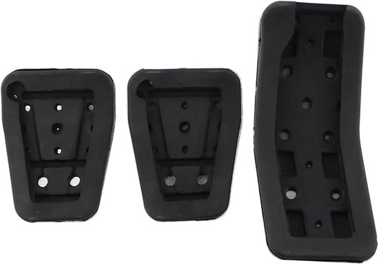 Pedaalhoezen Auto - Rem Gas - Rijervaring Verbeteren - Antislip Structuur - Set van 3 - Zilver Zwart — afbeelding 5