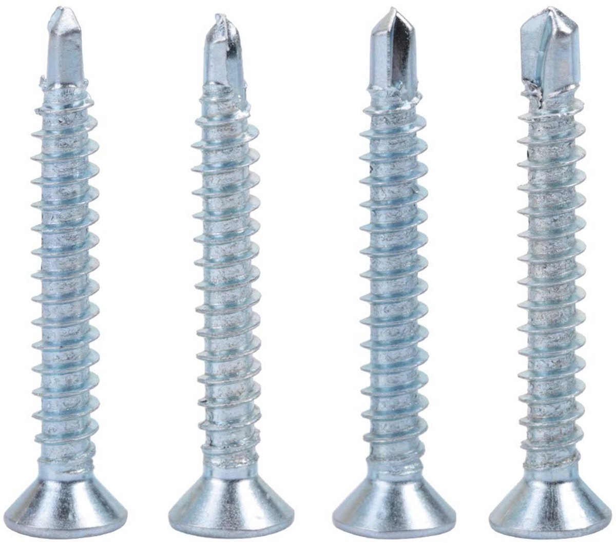 Dailygoods- Zelfborende Schroeven 50st - Platte Kop - Gegalvaniseerd - M4.2 - Boorstaart - Ideaal voor Staalconstructies