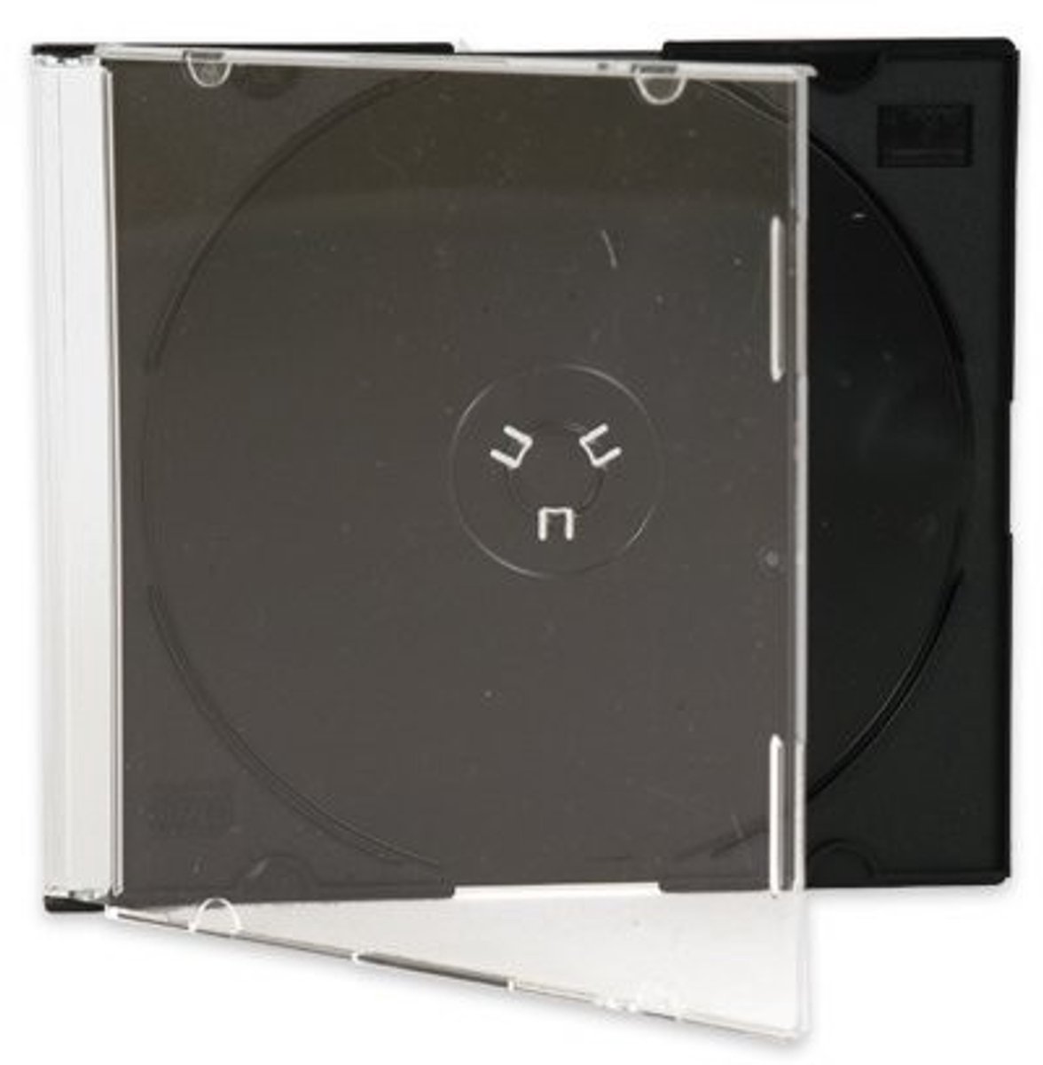 Dailygoods- Slimline Jewel Case Professionele Kwaliteit - CD/DVD Opbergsysteem - 5.2mm - Zwarte Tray - Set van 5 - Geschikt voor 1 Disc - Cd Hoes