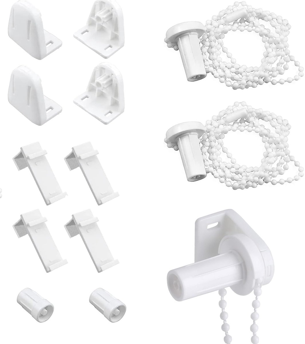Dailygoods- Rolgordijnhouder Set van 2 - Klemhouder/Klemdragers - Verduisteringsrolgordijn - Venster Bevestiging - Duurzaam Plastic - Eenvoudige Installatie - Rolgordijnbevestiging