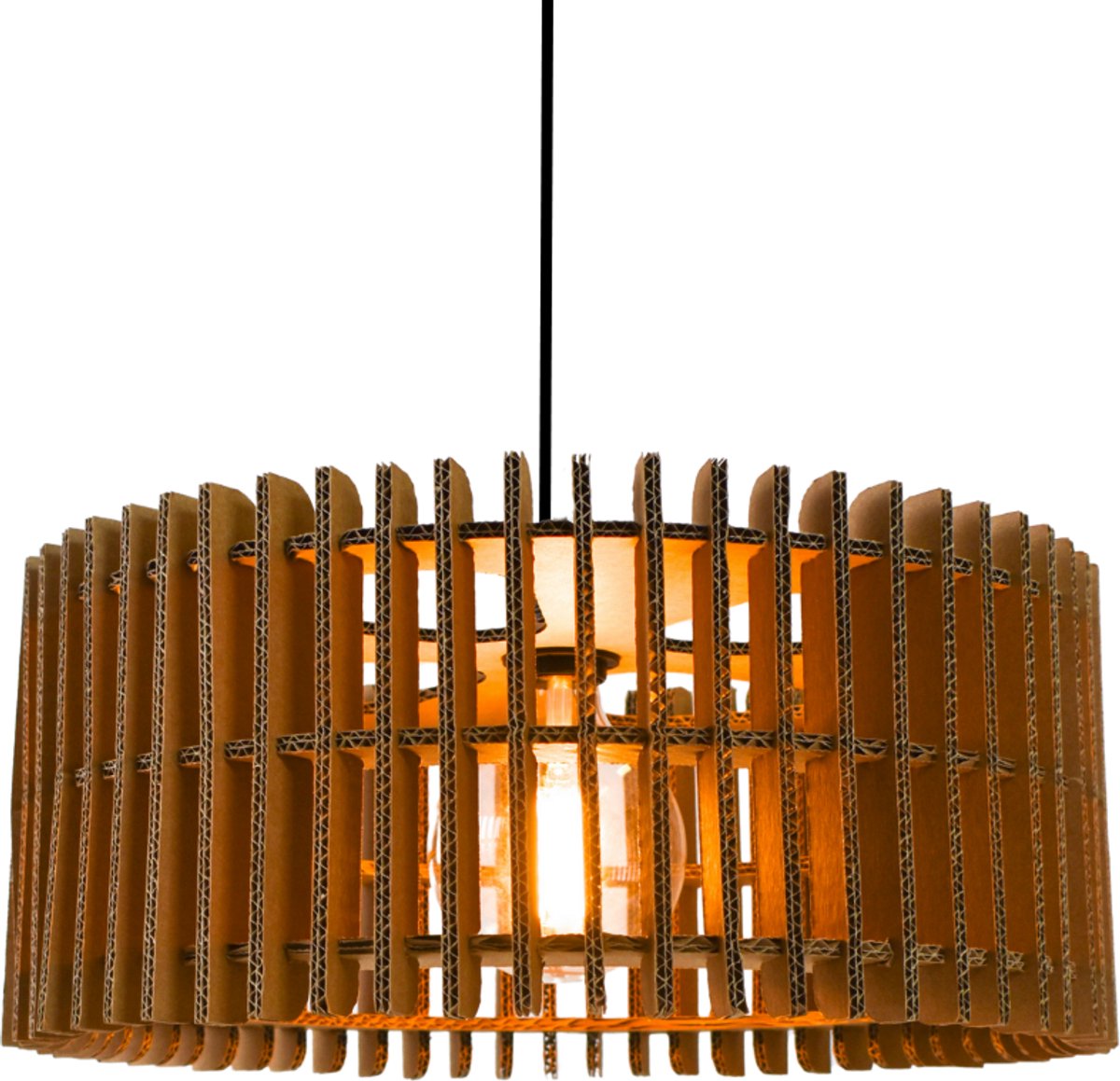 Kartonnen leeuwarden lamp - Maat L - Diameter 50 cm - Kartent