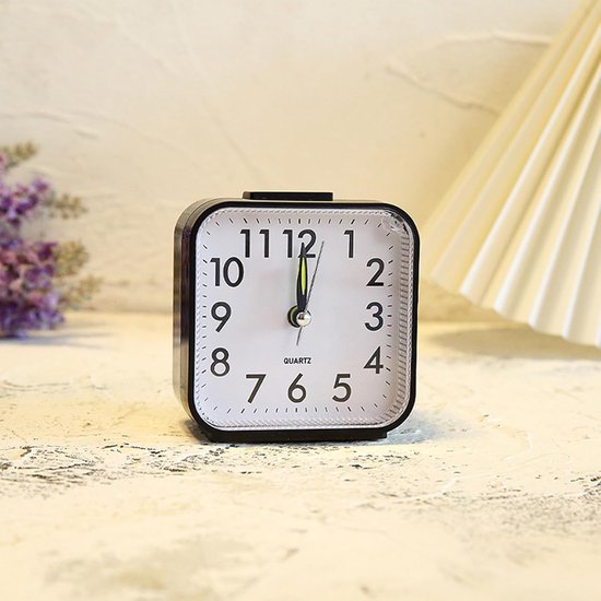 Slaapkamer Klok - Bureau Klok - Stil Ontwaken - Aanraakgevoelige Verlichting - 9 Centimeter - Wit — afbeelding 4