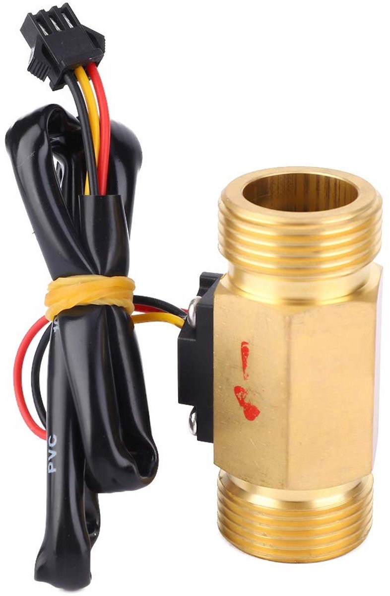 Dailygoods- Doorstromingsmeter 1 ~ 30 l/min - Hallsensor - Schokbestendig - Koudebestendig - Warmteschokbestendig - Trekkracht 10 N - Debietmeter