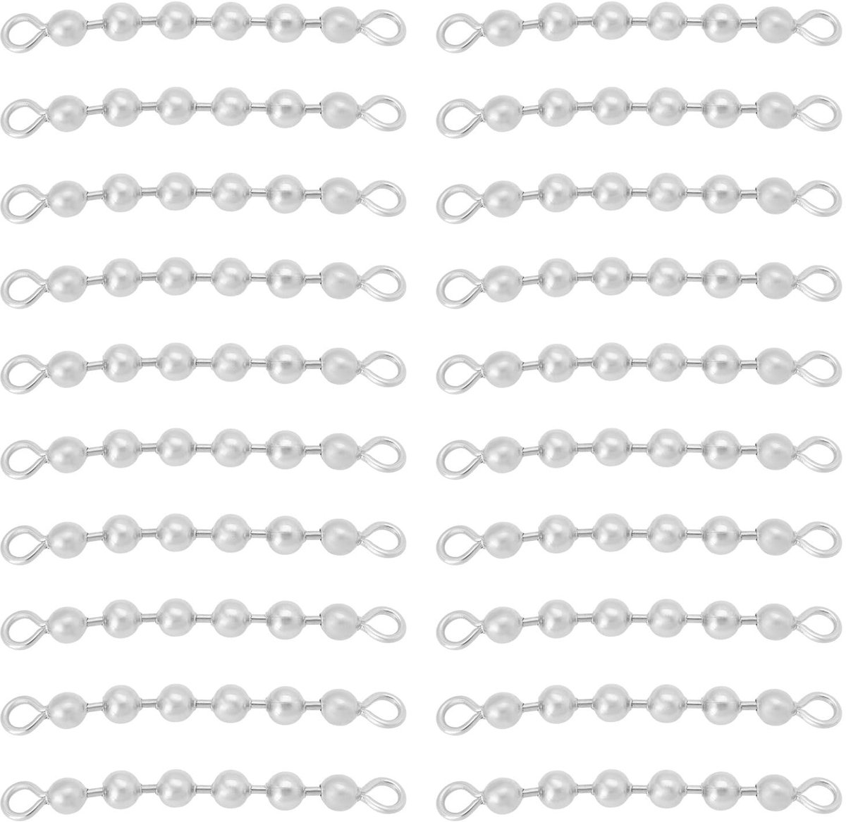 Dailygoods- Vissen Kralen 20 Stuks - RVS Meerval Swivel - 4,5x45mm - Corrosiebestendig - Voor Zoetwater/Zoutwater - Praktisch Visaccessoire - Viswartel