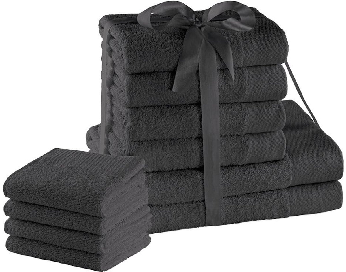 Dailygoods- Handdoekenset 100% katoen - 4 Gastendoekjes 30 x 50 cm - 4 Handdoeken 50 x 100 cm - 2 Douchehanddoeken 70 x 140 cm - Absorberend - Duurzaam design - Badtextiel