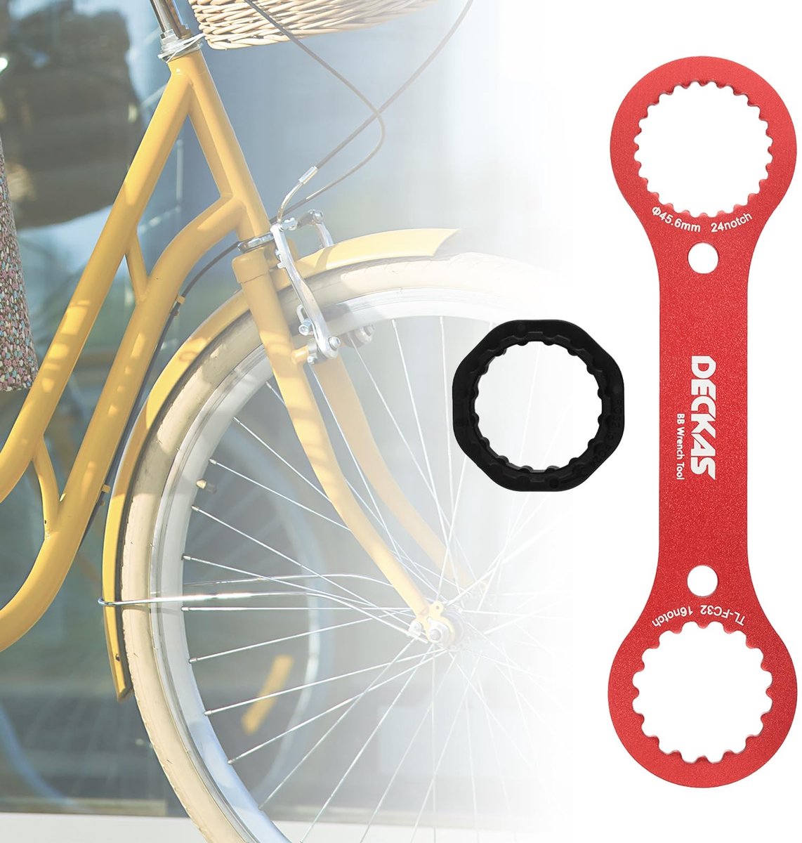 Dailygoods- Bottom Bracket Tool Aluminium - Fietsgereedschap Koffer - Fietsgereedschap Set - Lichtgewicht - Comfortabele Grip - Inclusief Adapter
