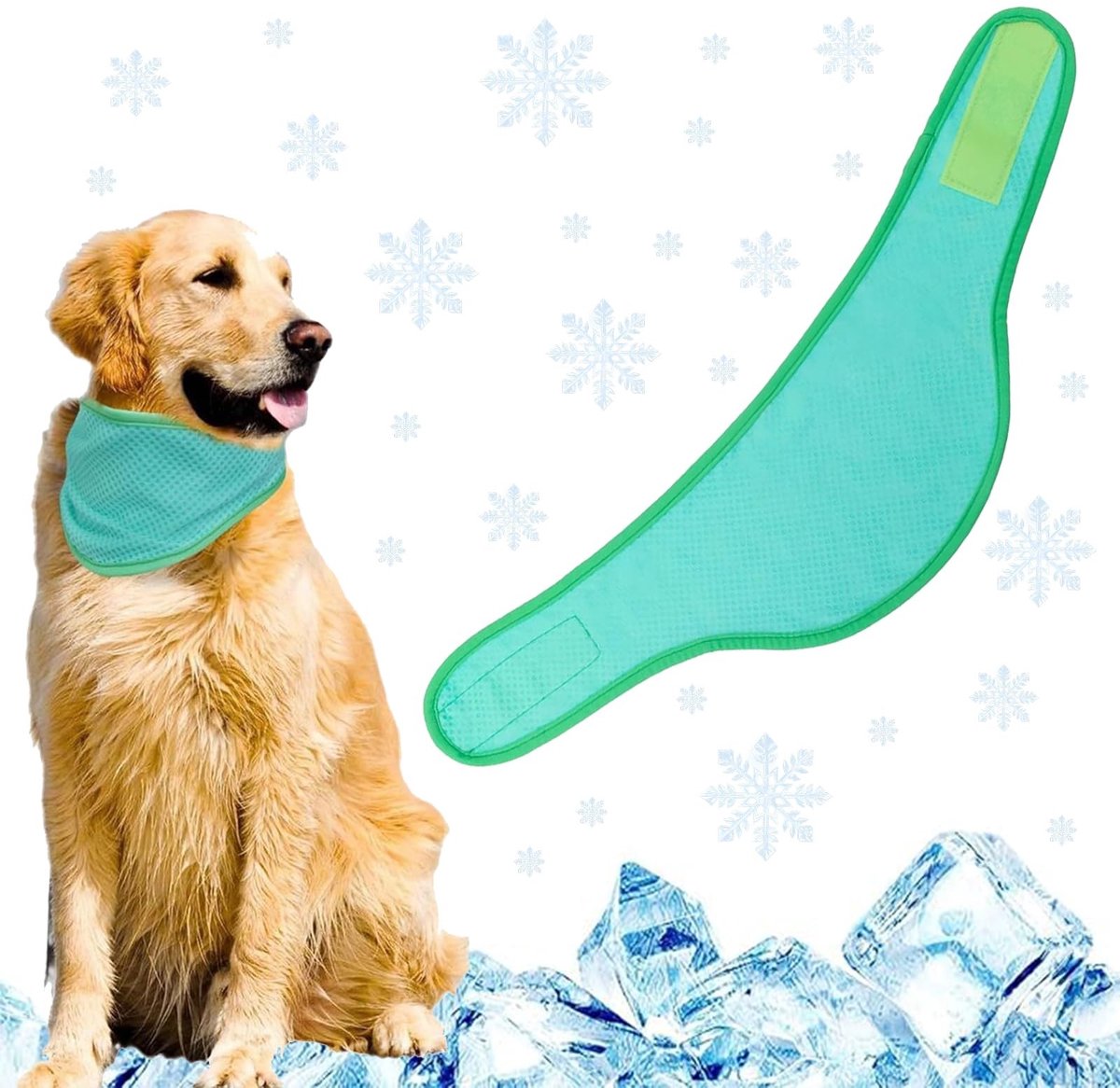 Dailygoods- Hondenhalsband Verkoelend - Ademend - IJssjaal - Antihitte Oplossing - Geschikt voor Actieve Honden - Lichtgewicht en Herbruikbaar - Koelhalsband