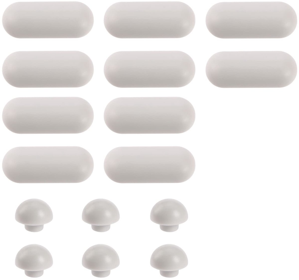 Dailygoods- Toiletzitting Bumpers Set - 10x Ovale Bumpers - 6x Ronde Bumpers - Geluidsreductie - Universeel - LDPE/EVA Materiaal - Wc-bril