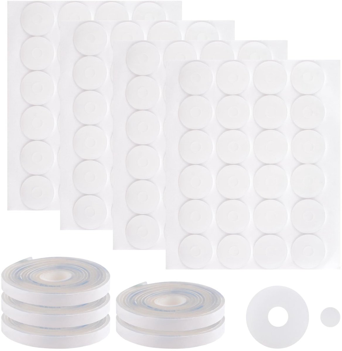 Dailygoods- Antislip Grips Set 197-delig - Zelfklevende Steunringen - Siliconen Strips 1m - Quiltbenodigdheden - Nauwkeurig Knippen - Quilthulpmiddelen