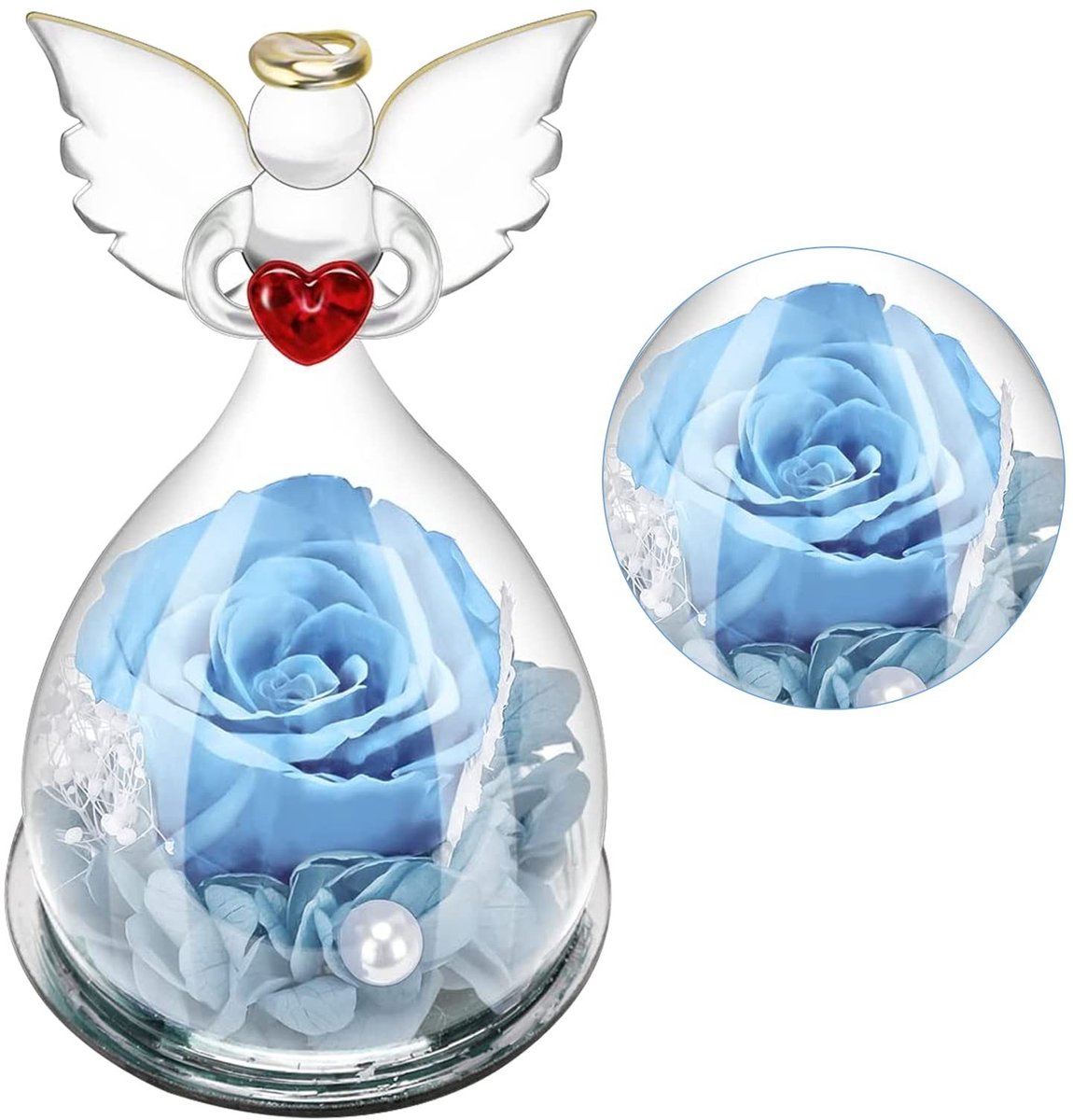 Dailygoods- Eeuwige Roos - Handgemaakte Glas Bloemdecoratie - Romantisch Cadeau voor Vrouwen - Valentijnsdag - Bruiloft - Verjaardag - Eeuwige Liefde - Rozen