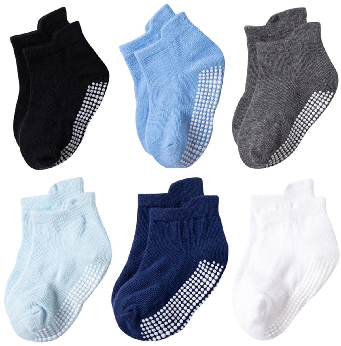 Dailygoods- Enkelsokken Antislip Grip - Baby Sokken 6-12 Maanden - Kousenvoetjes - Peuters - Grippers - Trendy Design - Babysokken
