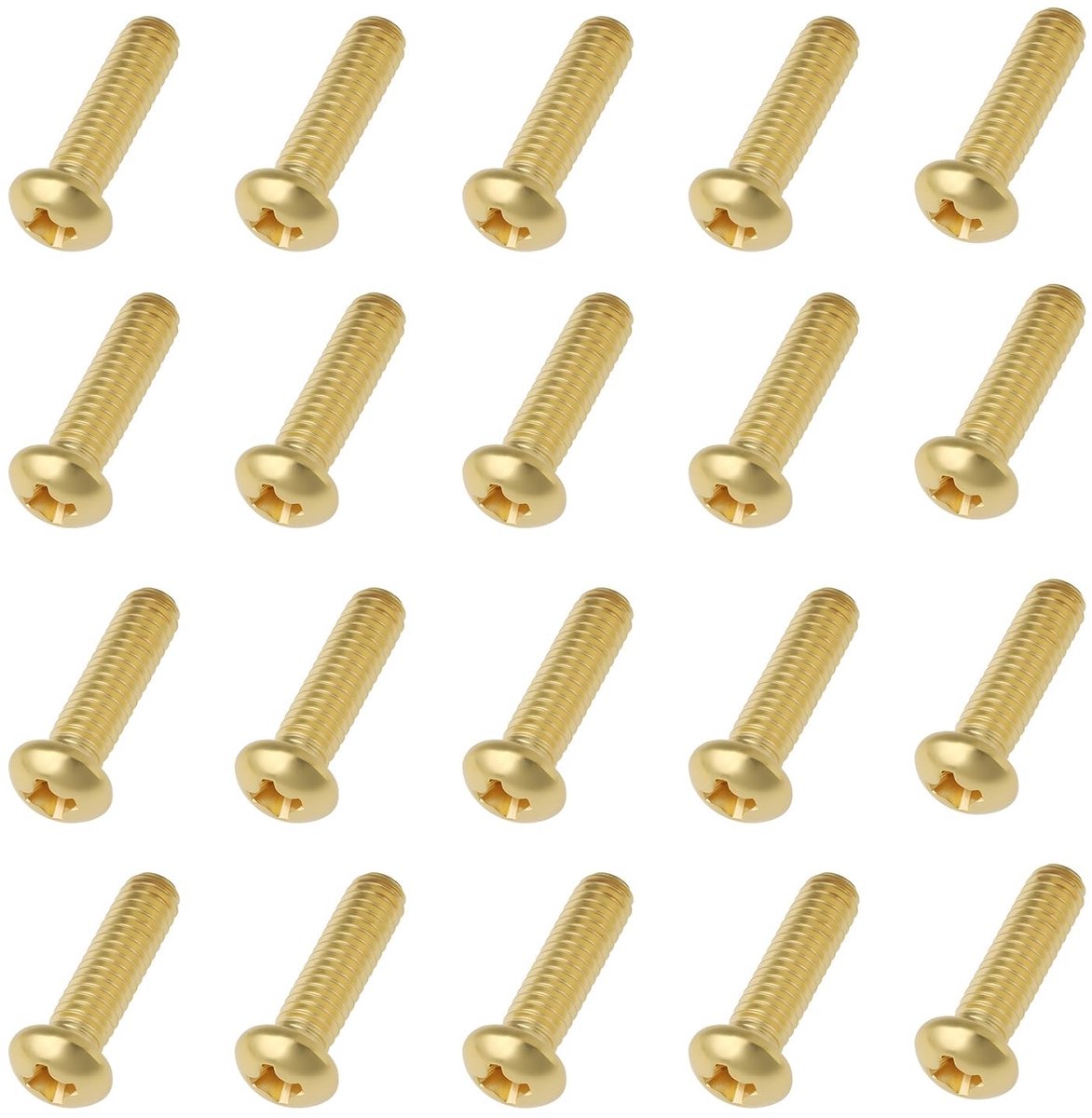 Dailygoods- Schroeven 20 Stuks - M4x16mm - Messing - Corrosiebestendig - Voor Kranen - Eenvoudige Installatie - Bevestigingsmateriaal