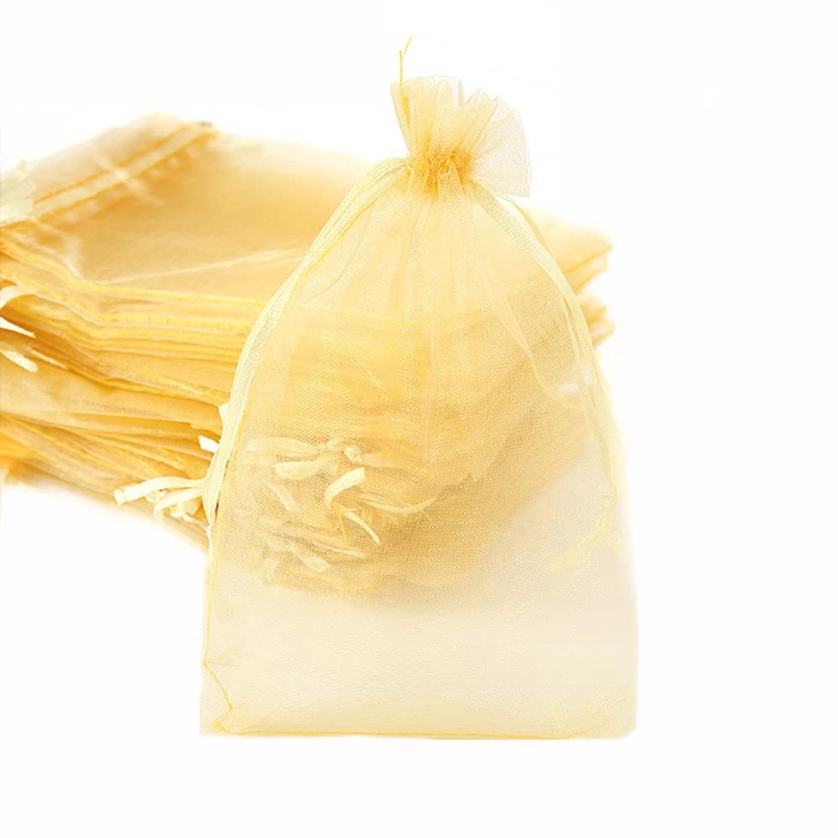 Dailygoods- Organza Zakjes 100 Stuks - Cadeauzakjes - Snoepzakjes - Sieradenzakjes - Trekkoord - Afmetingen 20 x 30 cm - Verkrijgbaar in 7 Kleuren