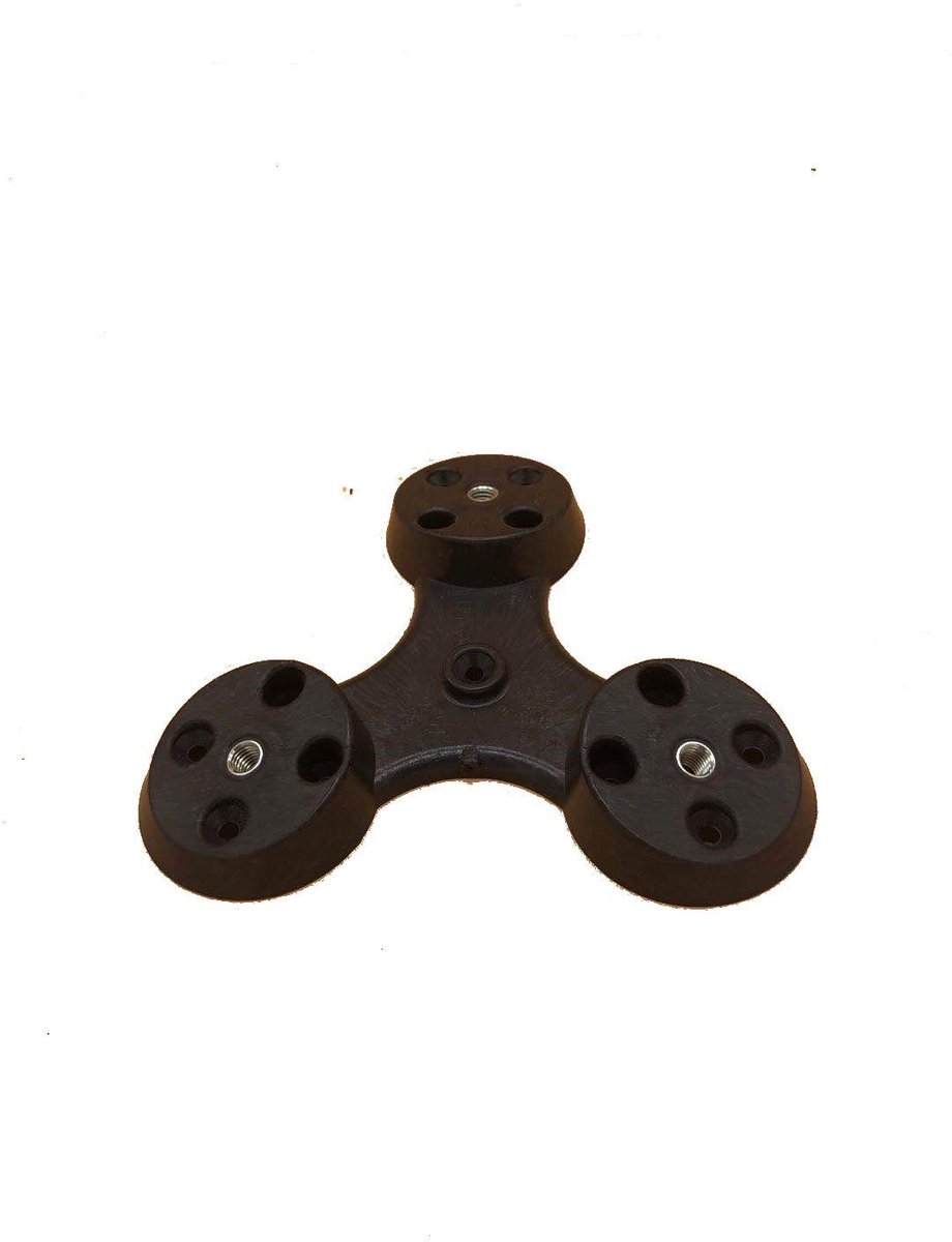 Dailygoods- Montageplaten Robuust - Bevestigingsplaten - Tafelpoten - Meubelpoten - Universeel inzetbaar - M8-schroefdraad - 4 x zwart, 15° gehoekt