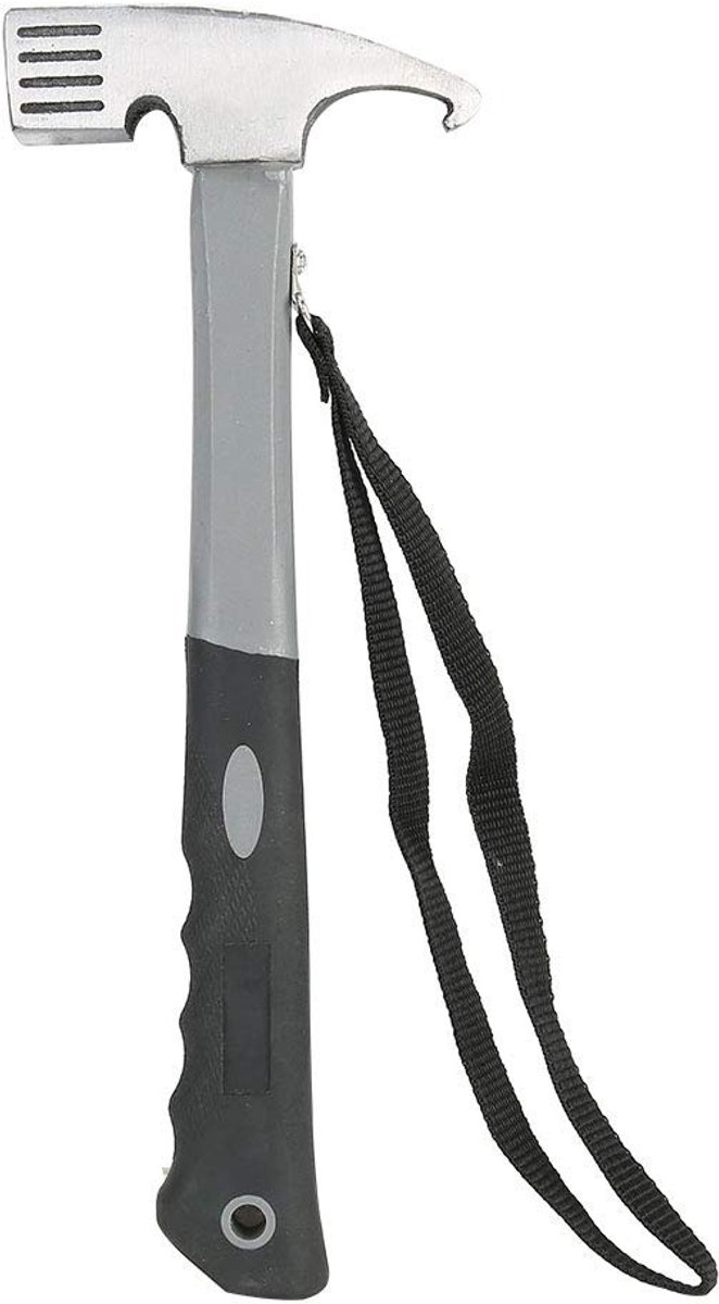 Dailygoods- Camping Hamer Koolstofstaal - Multifunctionele Haringen/Stake - Ergonomische Handgreep - Antislip - Lichtgewicht - 30x11cm - Kampeerhamer