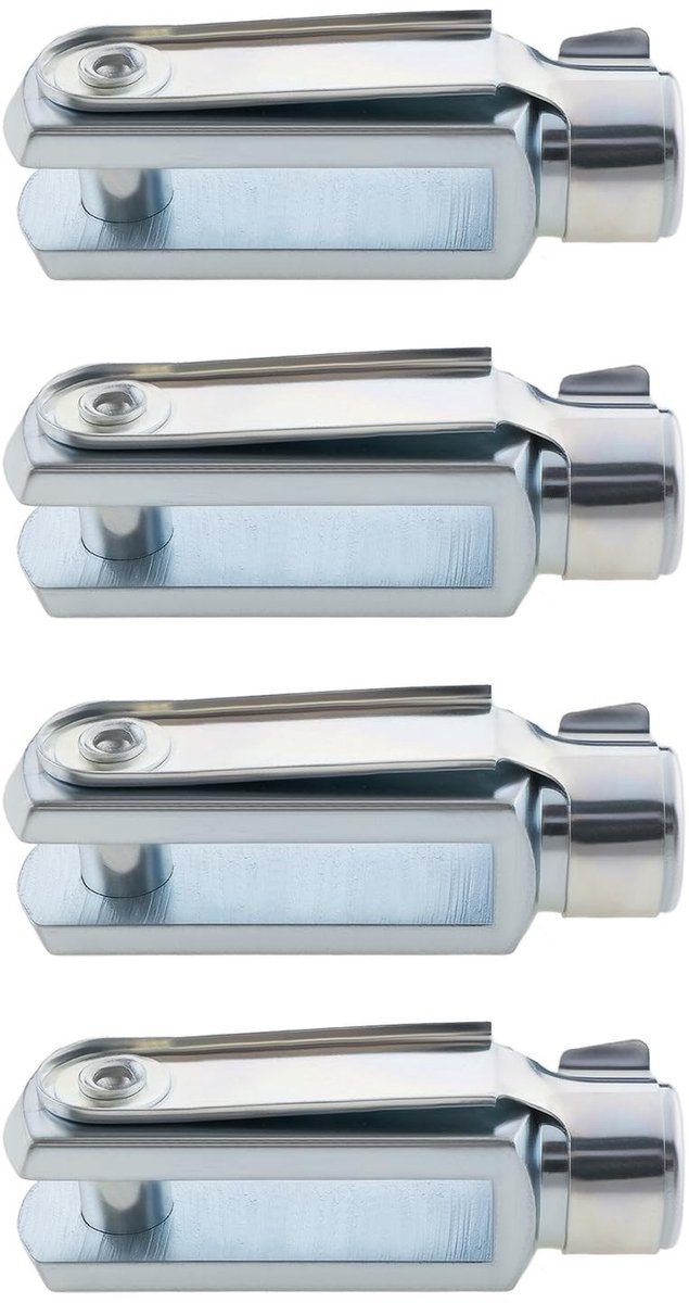 Dailygoods- Clevis Gaffel 43mm Lengte - M6 Rechtsdraad - Veerspeld - Legering - Duurzaam - Betrouwbare Verbinding - Trekhaakvork