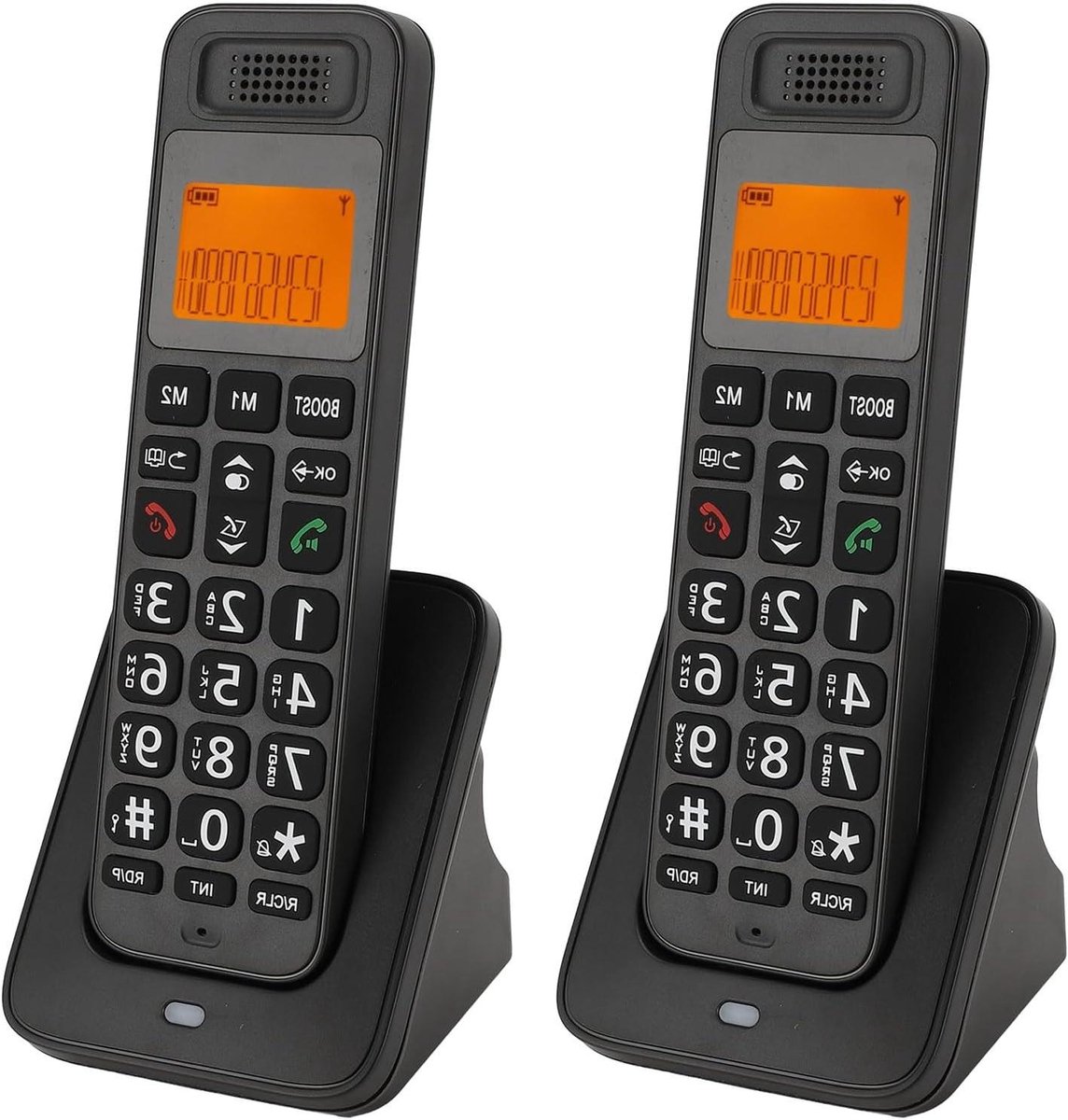Draadloze Telefoon - DECT Telefoon Twee Handsets - Thuis Bellen - Smart Call Blocker - 300 meter bereik - Zwart