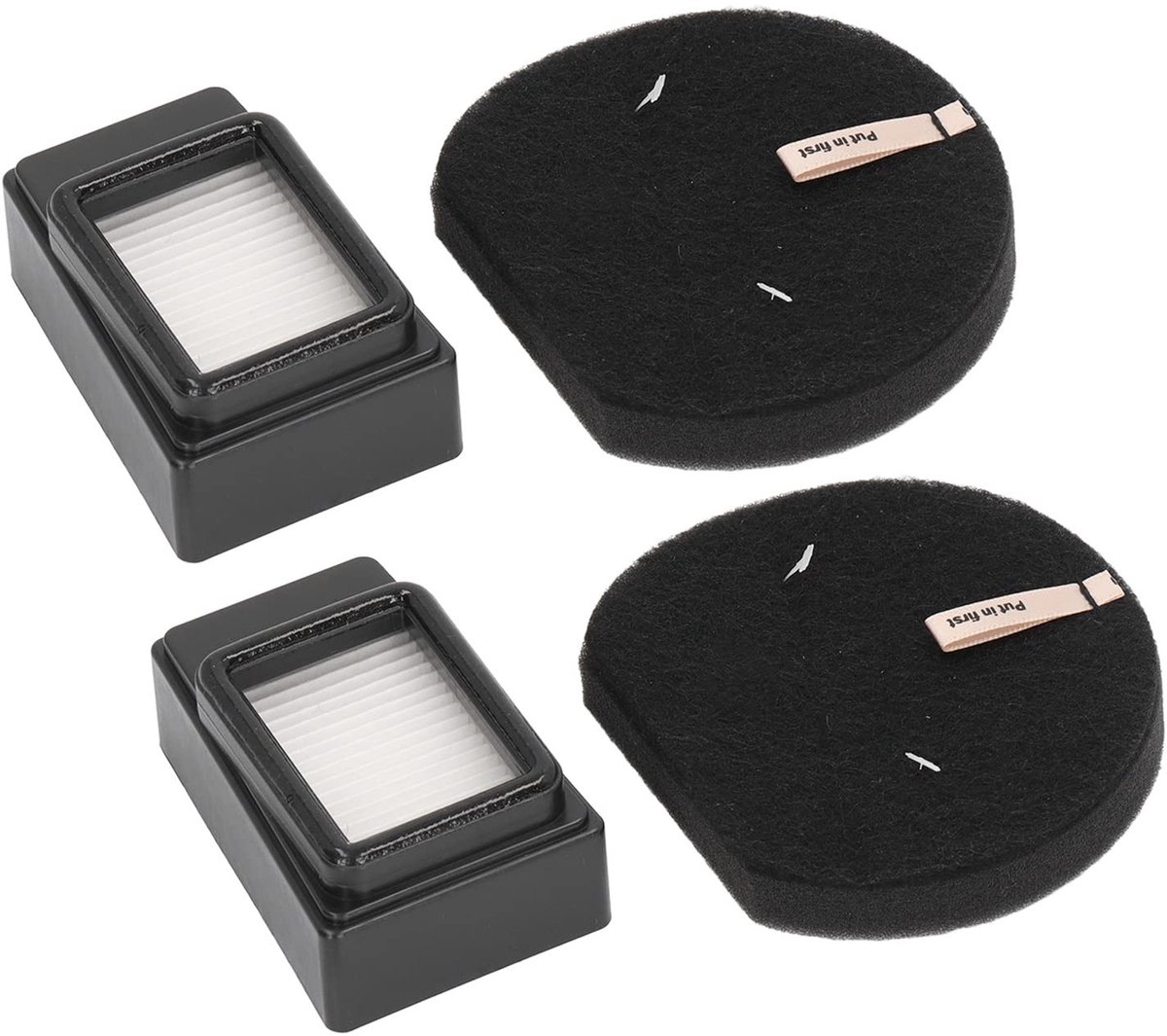 Dailygoods- Stofzuigerfilterset wasbaar - Stofzuigerfilter Philips 7000 - Stofzuigerfilter Miele - Stofzuigerfilter universeel - Vervangingsfilter - Katoenen filter