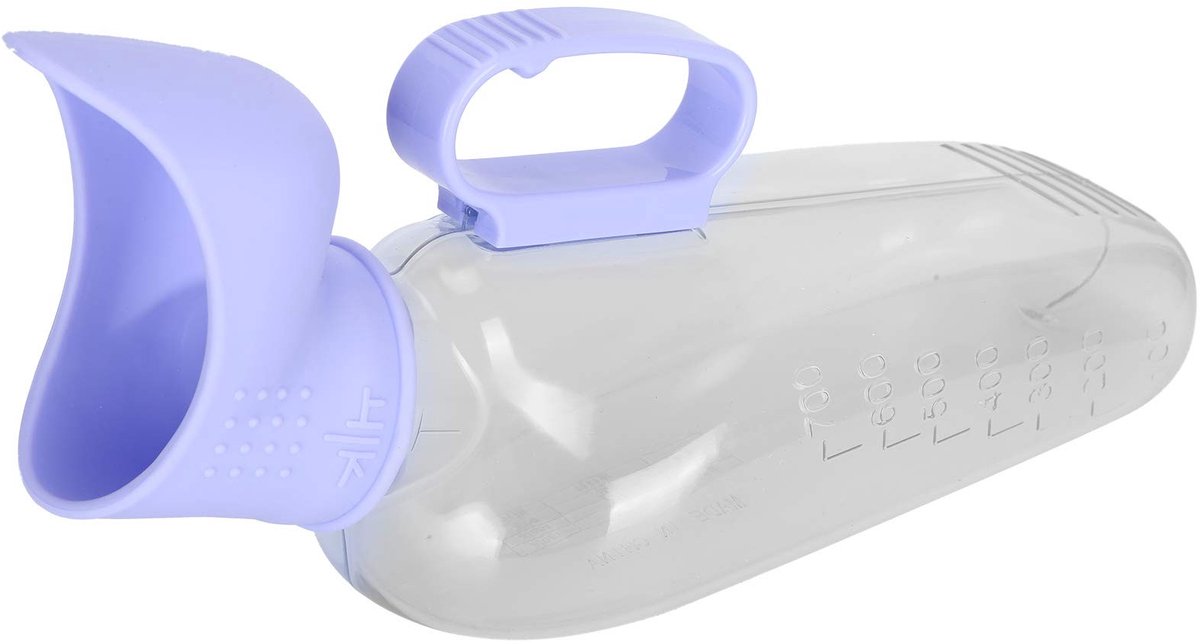 Dailygoods- Urinoir 700 ml met spatdeksel - Draagbaar - Vrouwelijk urineapparaat - Waterdicht - Hoogwaardig pvc - Overlooppreventieventiel - Urinefles