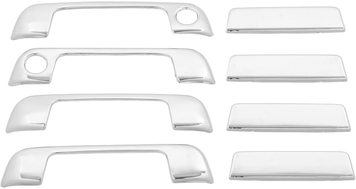 Dailygoods- Deurgreepafdekking Weerbestendig - Hoogwaardig ABS - Professioneel Verchroomd - Perfecte Pasvorm - Montage voor E36/E34/E32 - Slijtvast en Temperatuurbestendig - Deurgreep