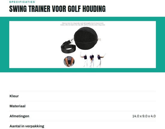 Dailygoods - Golf Smart Opblaasbare Ball Trainer voor Swing Correctie van Dailygoods — afbeelding 3