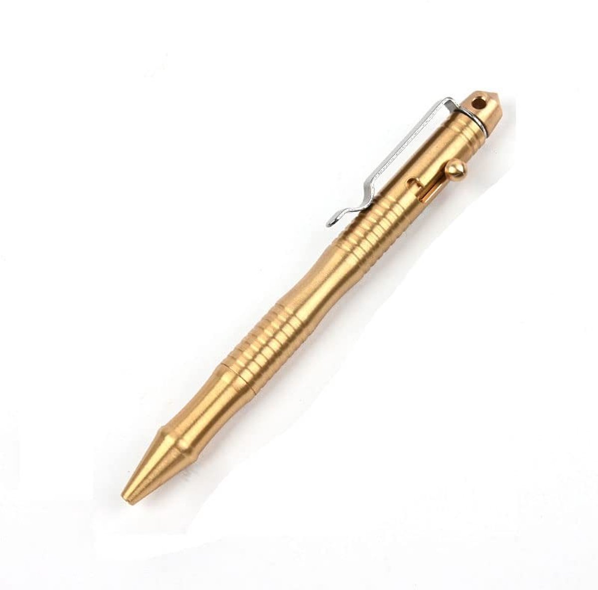 Dailygoods- Balpen Massief Messing - Intrekbare Vulpen - EDC Pen - Roestvrijstalen Clip - Duurzaam Ontwerp - Retro Charme