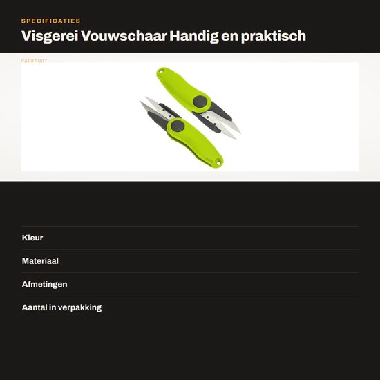 Dailygoody - Visgerei - Vouwschaar - Handig en praktisch - Geel - Vislijnknipper - Ideaal voor vissers - Compact en lichtgewicht van Merkloos — afbeelding 3