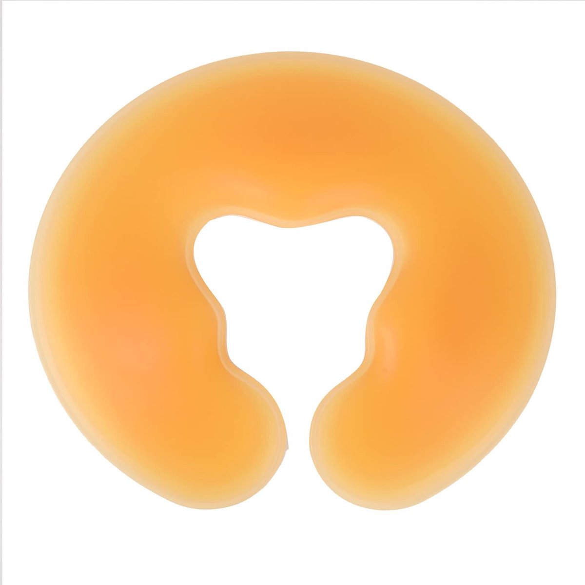 Dailygoods- Gezichtskussen Zacht - Siliconen Massagekussen - Ergonomisch U-vormig - Gezicht Ontspanning - Draagbaar - beige Bodem - Massagetafel Kussen