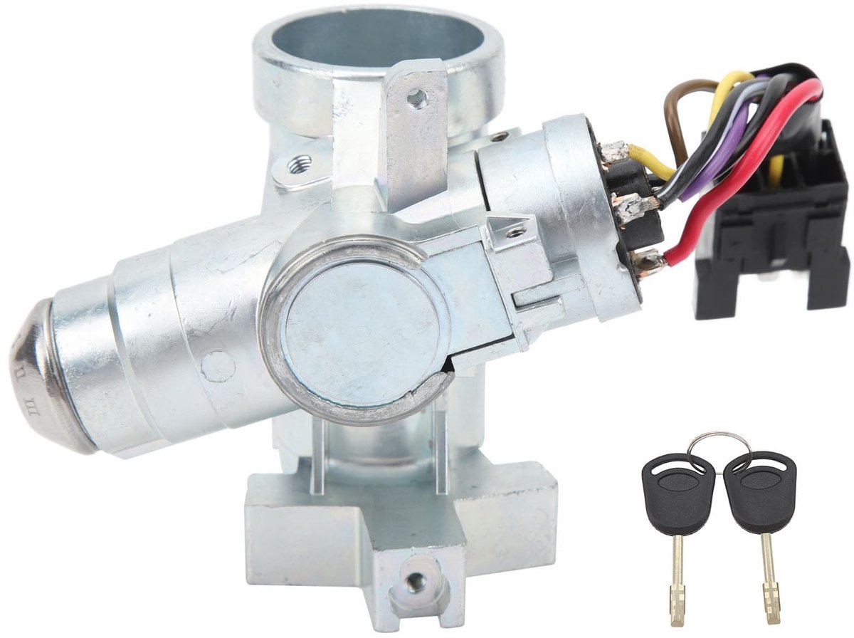 Dailygoods- Contactslot Vervanging - Behuizing Stuurcontactslot - Contactslotschakelaar - 2 Sleutels - OE-nummer 1053774 - Duurzame Metalen Constructie - Ontstekingsschakelaar