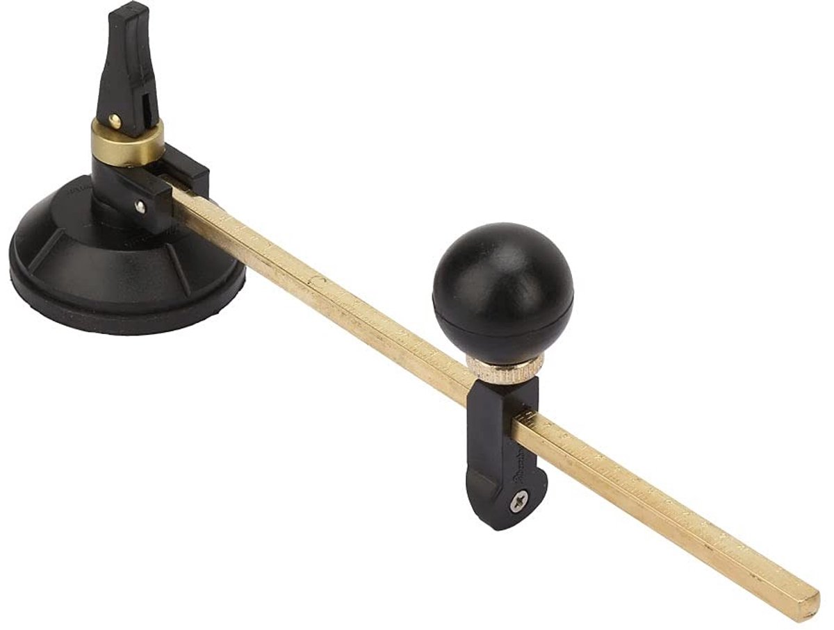 Dailygoods- Glascirkelsnijder Verstelbaar - Cirkelsnijder - Zuignap - Snijdikte 3-12 mm - Diameter 40 cm - Hoogwaardig Materiaal