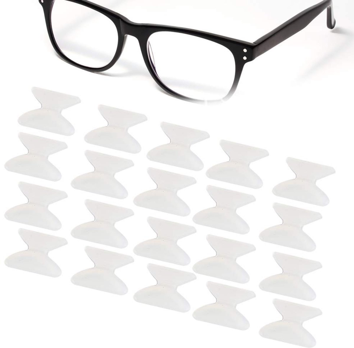 Dailygoods- Neuspads Siliconen 1,8 mm - Zelfklevend - Antislip - Bril Pads - Zachte Neuspads - Ergonomisch Ontwerp - Brilneuskussens