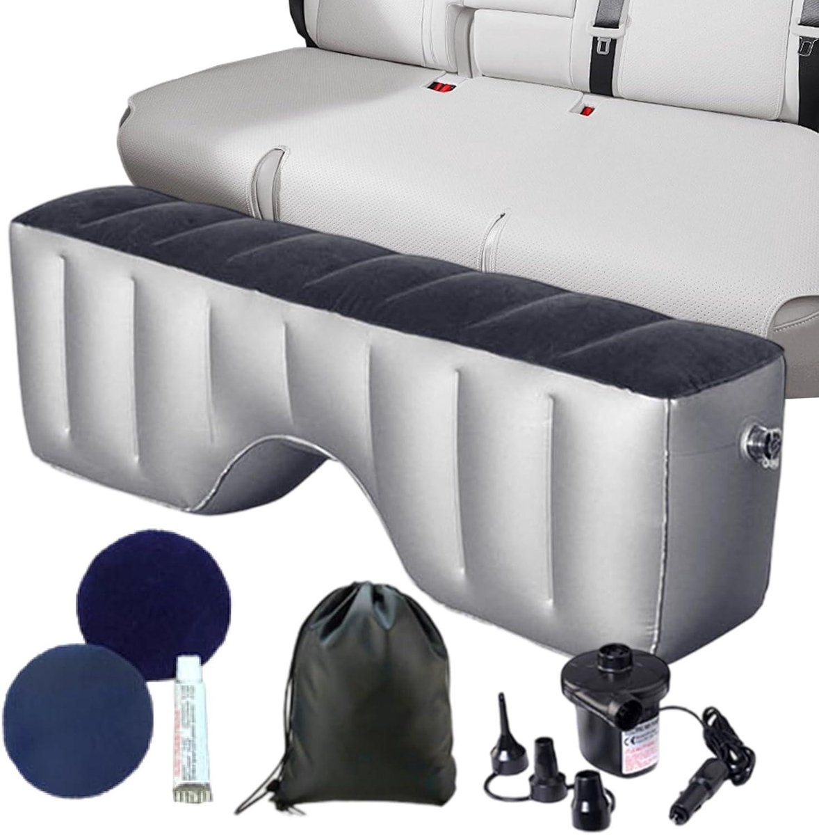 Opblaasbare achterbank - Luchtbed auto - Reizen comfortabel - Universele pasvorm - 40x30x10 cm - Enkele Attribuut