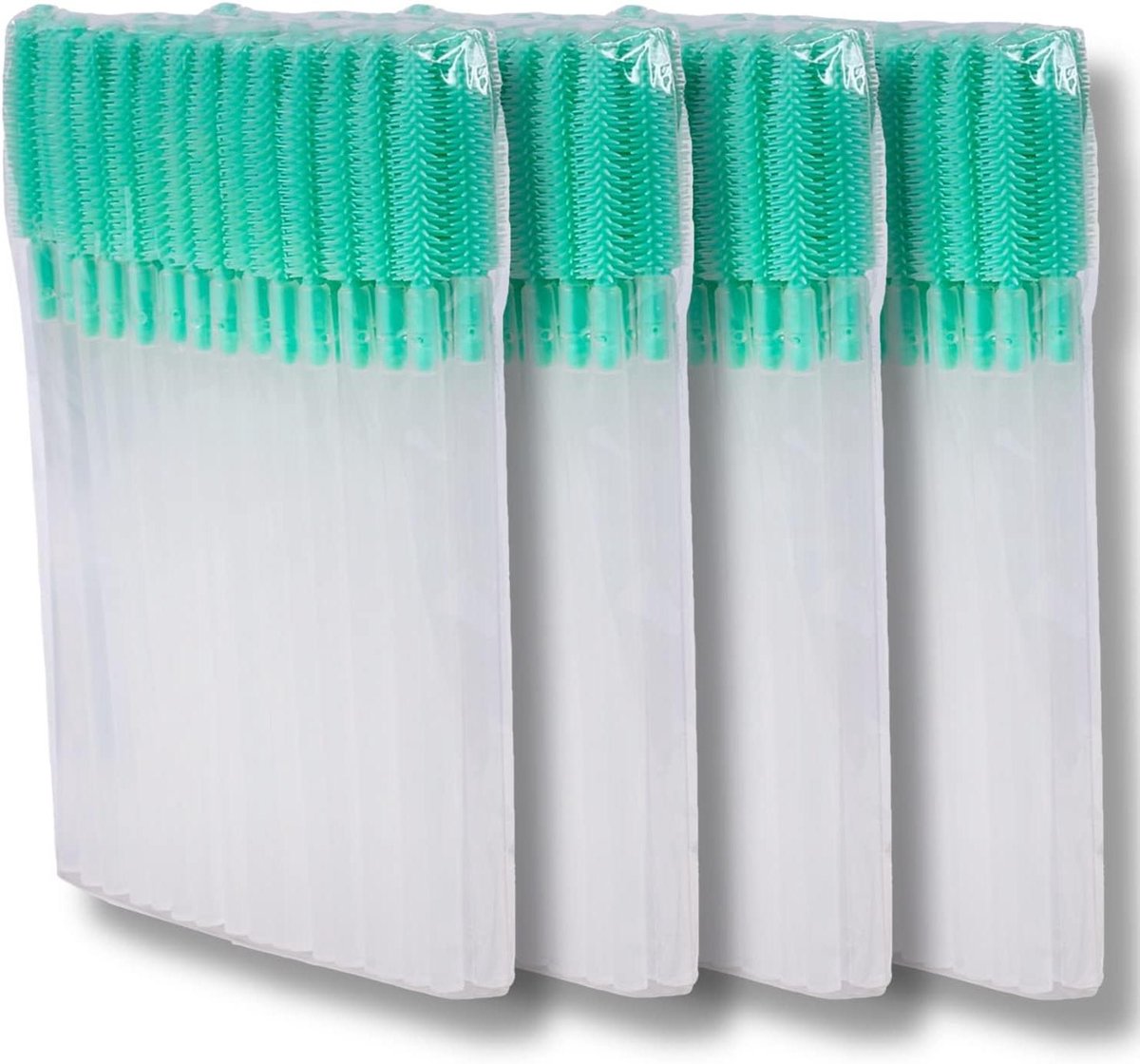 Siliconen Wimperborstels - Borstels Eyelash Lash - Wimpers Kammen - Flexibele Kop - 106 cm - Groen/Transparant