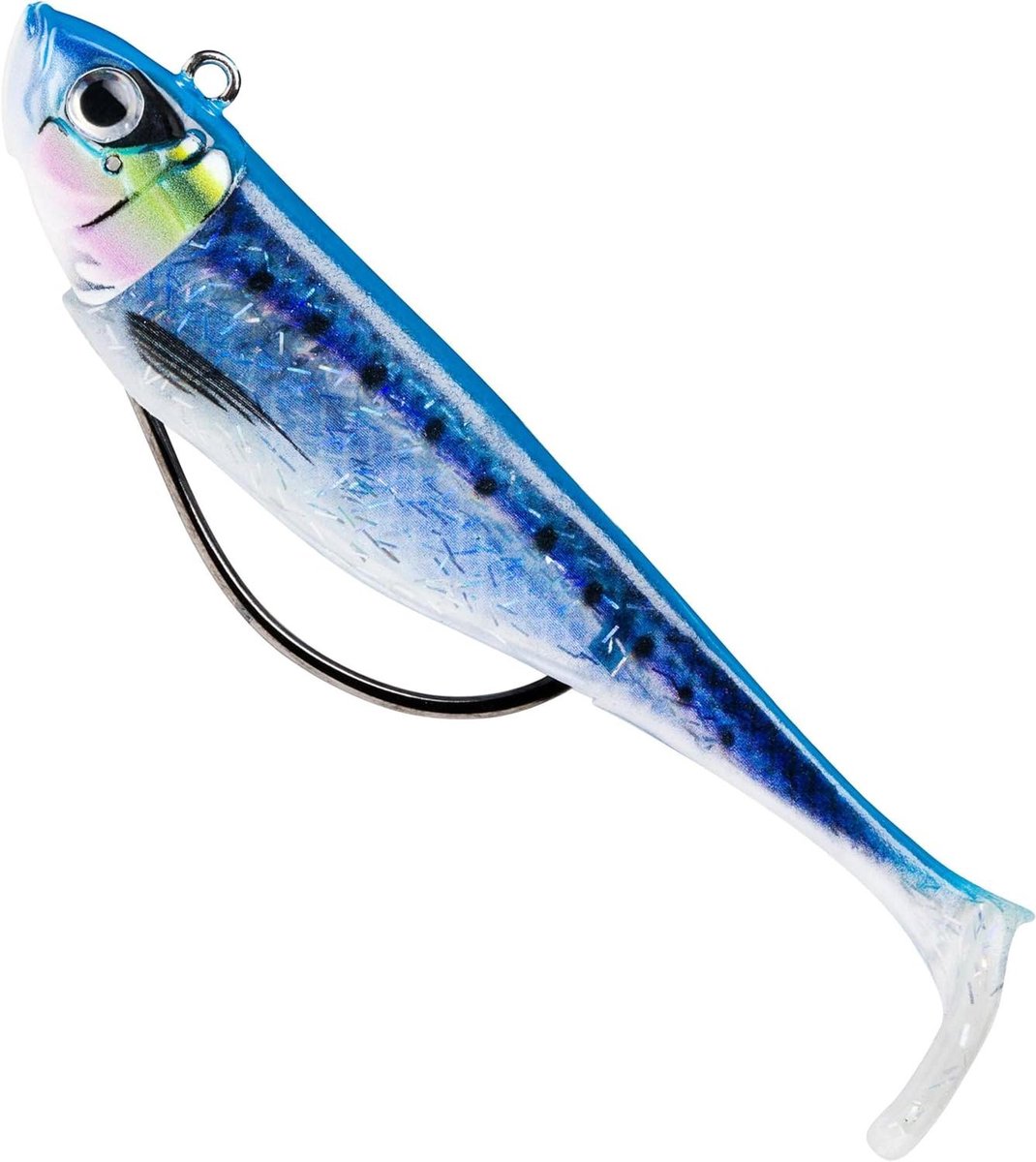 Zachte Kunstaas - Diep Shad - Vissen - Realistische Actie - 1 stuk - Biscay Blauw