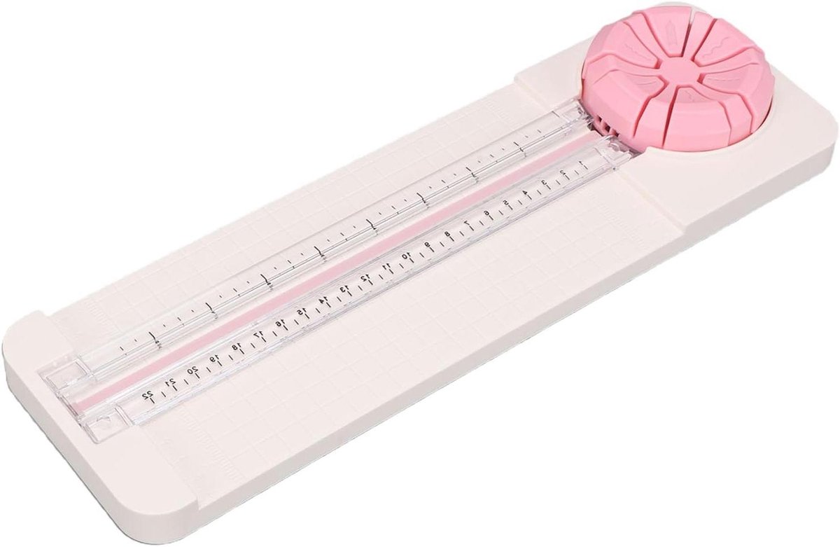 Papiersnijder - Papier Snijmachine - Knutselen en Scrapbooking - 6 Snijstijlen - 22 cm breed - Wit