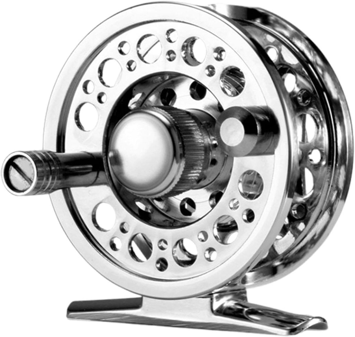 Vliegvissen Reel - Visgerei Molen - Vissen met Lijn - Quick Release Systeem - Aluminium Legering - Zilver