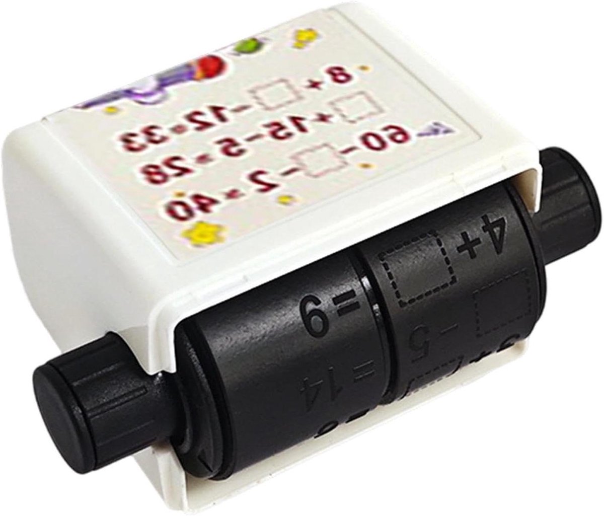 Wiskunde Roller - Reken Stempel - Optellen Oefenen - Interactief Leerhulpmiddel - 31 x 48 x 63 cm - Blauw