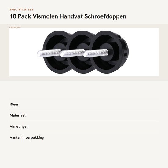 Allecto - 10 Pack Vismolen Handvat Schroefdoppen - Duurzaam en Stevig - Geschikt voor Vissen Reels - Perfect voor de 7000-serie - Vervangingsset vo... van Merkloos — afbeelding 2