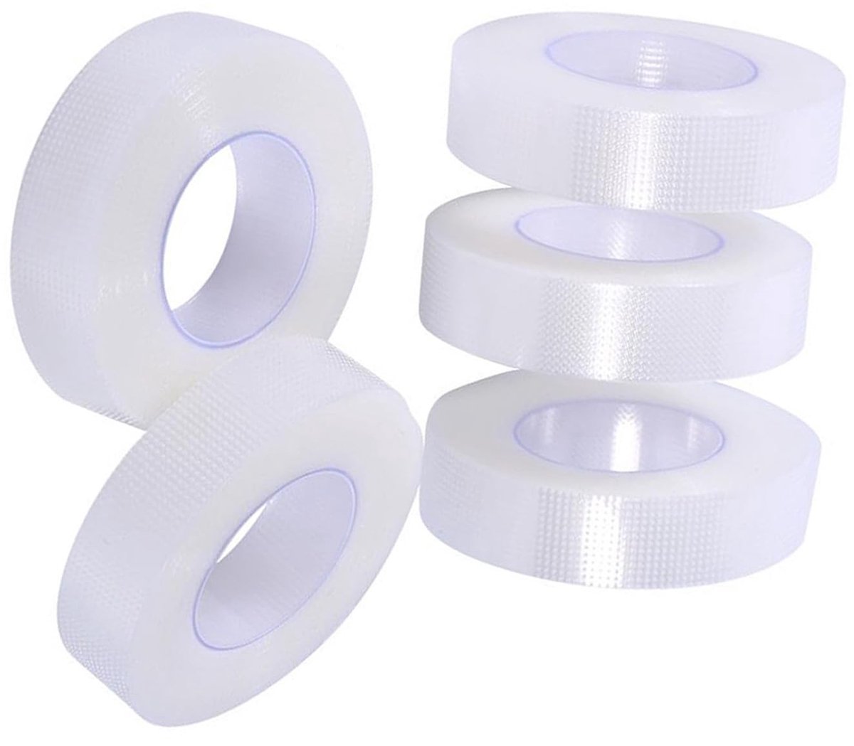 Dailygoods- Wimper Tape Ademend - Zelfklevend - Huidvriendelijk - 5 Rollen - Diameter 5 cm - Breedte 1,25 cm - Voor Gevoelige Ogen - Wimperextensions