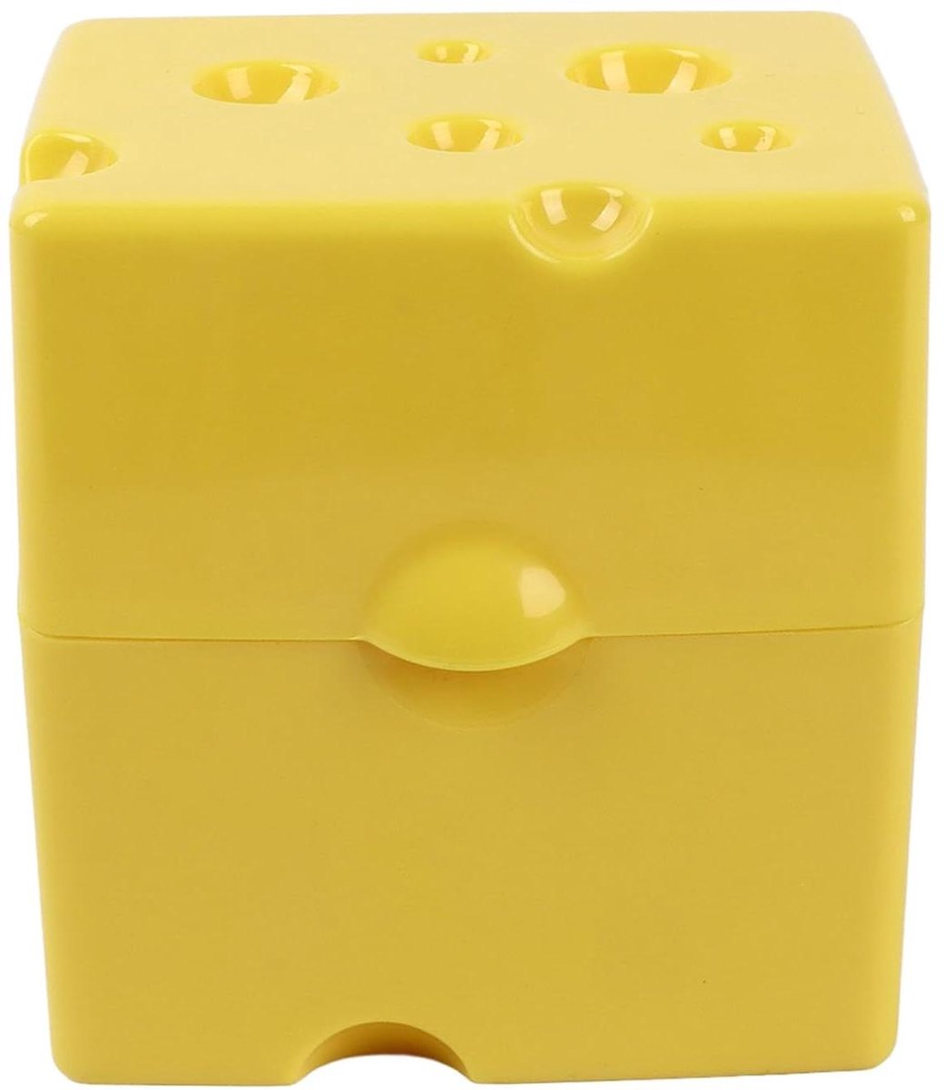 Kaascontainer Luchtdicht - Koelkast Organizer - Voedsel Bewaren - Geurvrije Opslag - 11 x 11 x 9 cm - Transparant