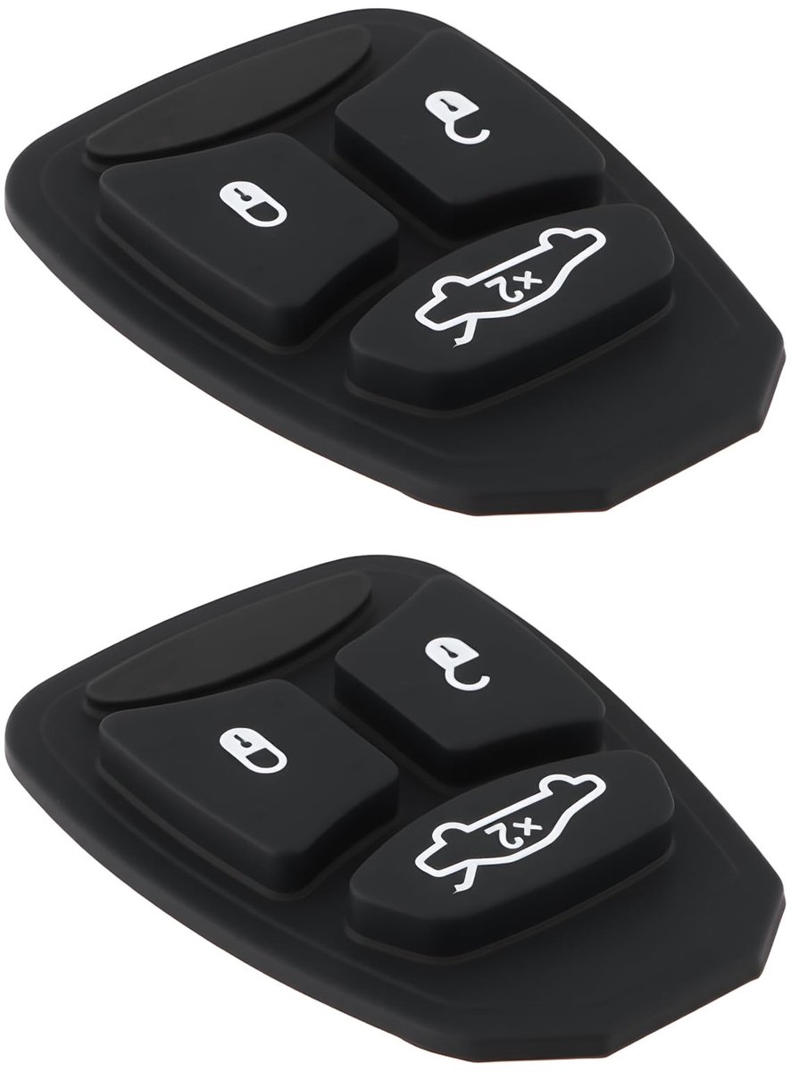 Dailygoods- Autosleutel Pads 2 Stuks - Rubber - Compatibel met Chrysler 300C/Dodge/Jeep - Nauwkeurig Passend Ontwerp - Duurzaam Materiaal - Eenvoudige Installatie - Sleutelpads