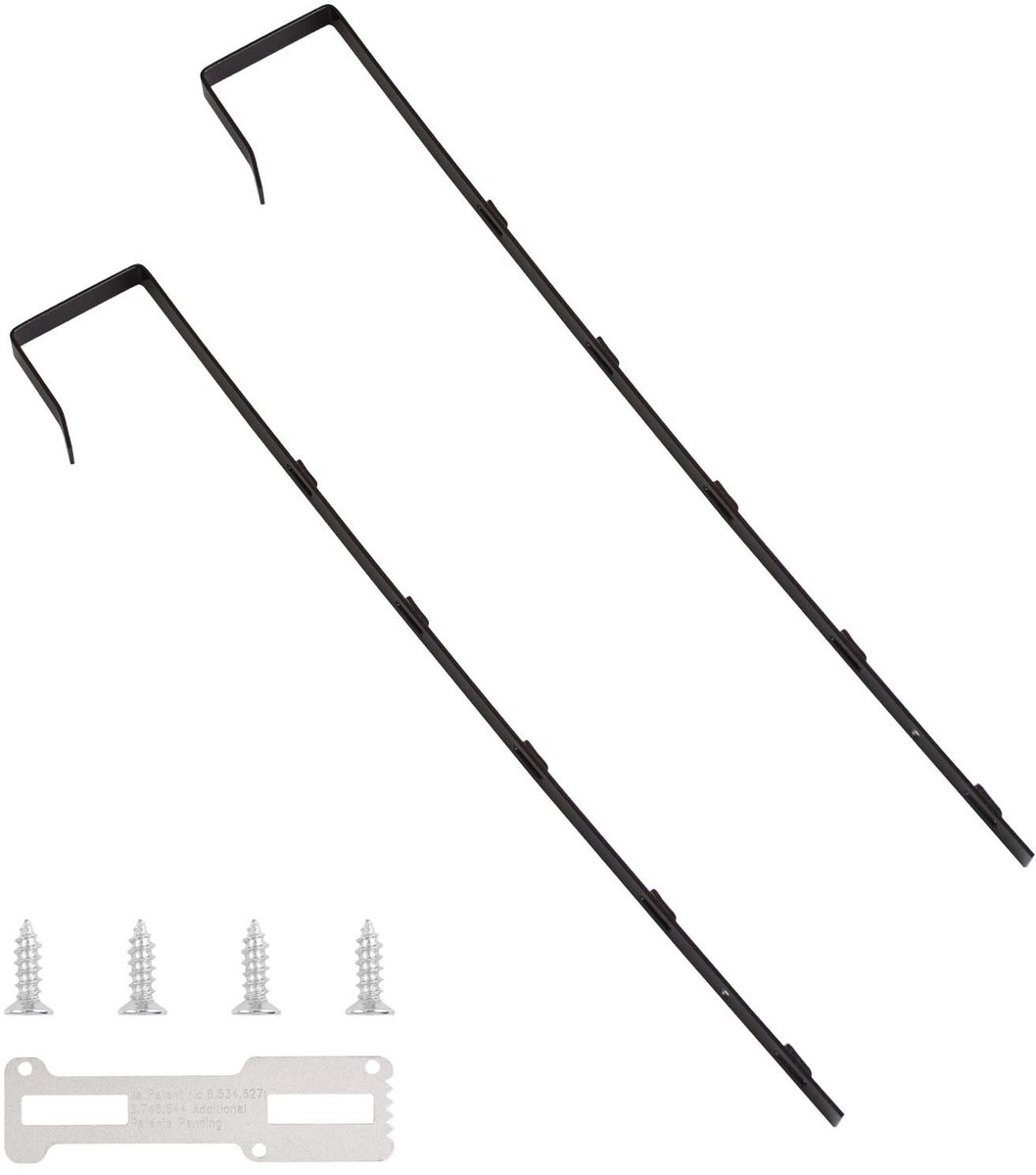 Dailygoods- Spiegelophanger Verstelbaar - Deurspiegelophangerset - Spiegelhaken - Spiegelbeugels - Geschikt voor Deurdiktes tot 4,3 cm - Voldoende draagkracht - Deurspiegel