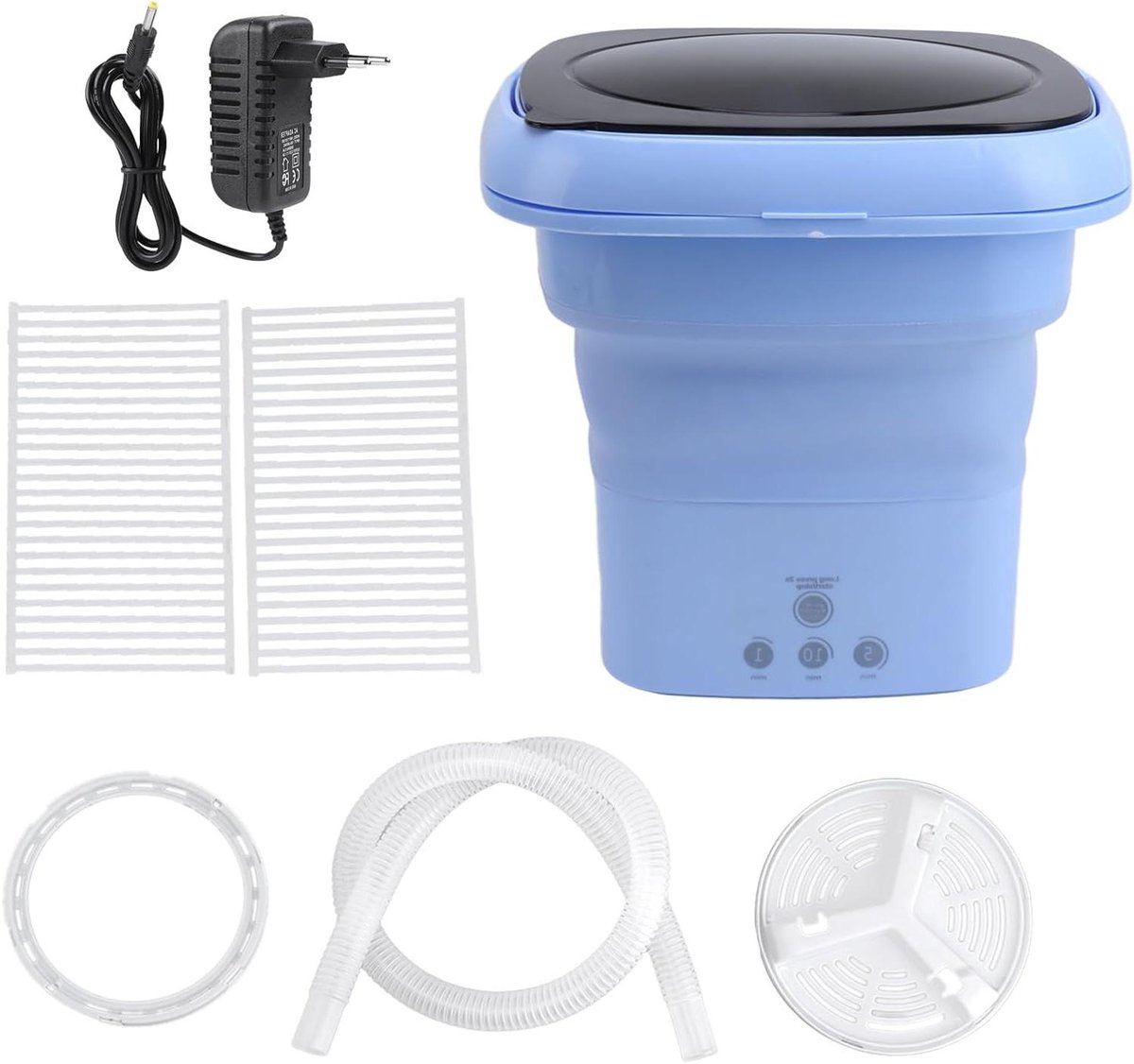 Draagbare Wasmachine Opvouwbare Mini Kleine Was Geïntegreerd Ontwerp Grote Capaciteit Blauw
