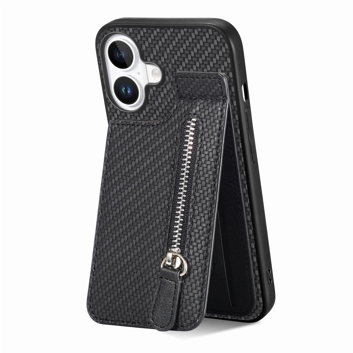 Dailygoods- Beschermhoes voor iPhone 16 Plus - Portemonnee - Ritskaartetui - Schokbestendig - Magnetische sluiting - Praktisch ontwerp - Telefoonportemonnee