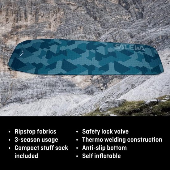 Zelfopblazende Slaapmat - Kampeermat Isomat - Outdoor Kamperen - Patented Snel Systeem - 183 cm Lengte - Blauw — afbeelding 2